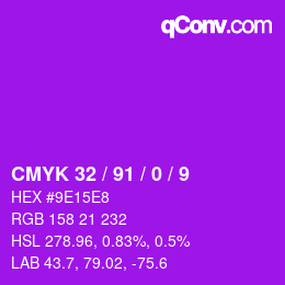Color code: CMYK 32 / 91 / 0 / 9 | qconv.com