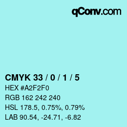 Color code: CMYK 33 / 0 / 1 / 5 | qconv.com