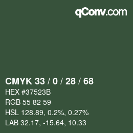 颜色代码: CMYK 33 / 0 / 28 / 68 | qconv.com