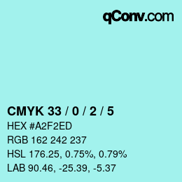 Color code: CMYK 33 / 0 / 2 / 5 | qconv.com