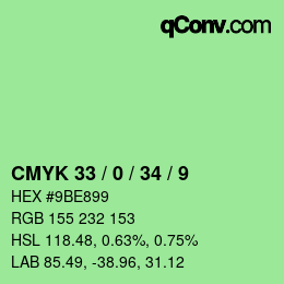 Color code: CMYK 33 / 0 / 34 / 9 | qconv.com