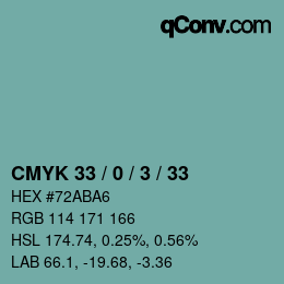 Código de color: CMYK 33 / 0 / 3 / 33 | qconv.com
