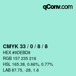 Color code: CMYK 33 / 0 / 8 / 8 | qconv.com