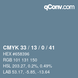 Código de color: CMYK 33 / 13 / 0 / 41 | qconv.com