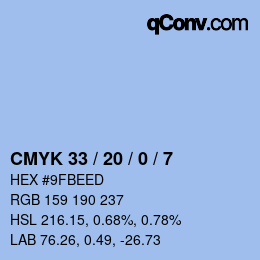 Color code: CMYK 33 / 20 / 0 / 7 | qconv.com