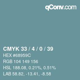 Color code: CMYK 33 / 4 / 0 / 39 | qconv.com