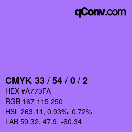 Farbcode: CMYK 33 / 54 / 0 / 2 | qconv.com