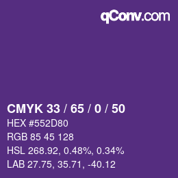 颜色代码: CMYK 33 / 65 / 0 / 50 | qconv.com