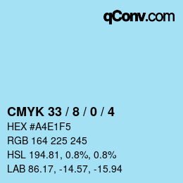 Color code: CMYK 33 / 8 / 0 / 4 | qconv.com