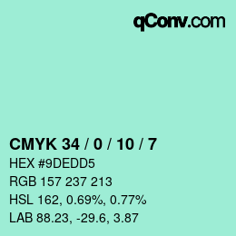 Color code: CMYK 34 / 0 / 10 / 7 | qconv.com