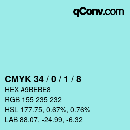 Color code: CMYK 34 / 0 / 1 / 8 | qconv.com