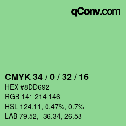 Código de color: CMYK 34 / 0 / 32 / 16 | qconv.com