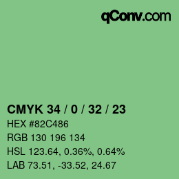 Color code: CMYK 34 / 0 / 32 / 23 | qconv.com