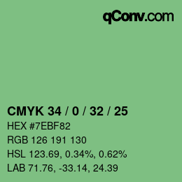 Código de color: CMYK 34 / 0 / 32 / 25 | qconv.com