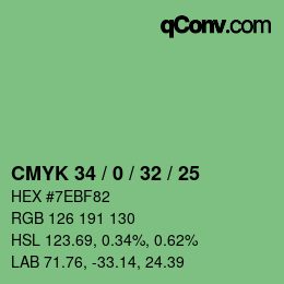 Código de color: CMYK 34 / 0 / 32 / 25 | qconv.com