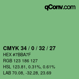 Color code: CMYK 34 / 0 / 32 / 27 | qconv.com