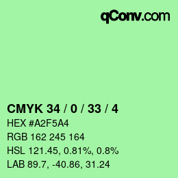 Código de color: CMYK 34 / 0 / 33 / 4 | qconv.com