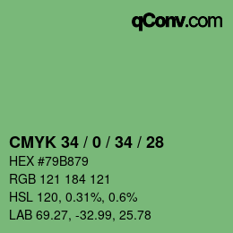 Código de color: CMYK 34 / 0 / 34 / 28 | qconv.com