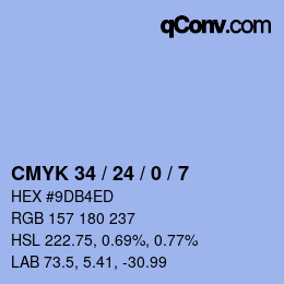 Color code: CMYK 34 / 24 / 0 / 7 | qconv.com