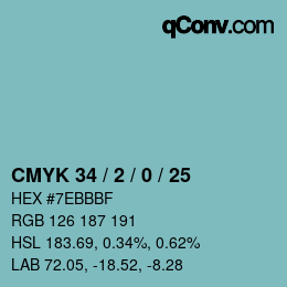 Color code: CMYK 34 / 2 / 0 / 25 | qconv.com
