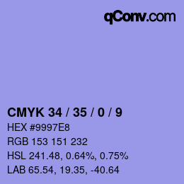 Color code: CMYK 34 / 35 / 0 / 9 | qconv.com