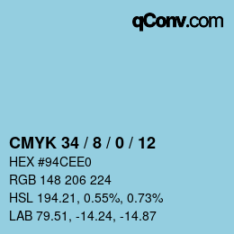Color code: CMYK 34 / 8 / 0 / 12 | qconv.com