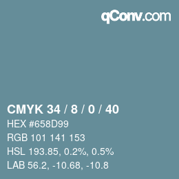Color code: CMYK 34 / 8 / 0 / 40 | qconv.com