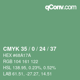 Color code: CMYK 35 / 0 / 24 / 37 | qconv.com