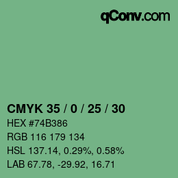 Color code: CMYK 35 / 0 / 25 / 30 | qconv.com
