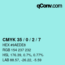 Color code: CMYK 35 / 0 / 2 / 7 | qconv.com