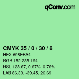 Color code: CMYK 35 / 0 / 30 / 8 | qconv.com