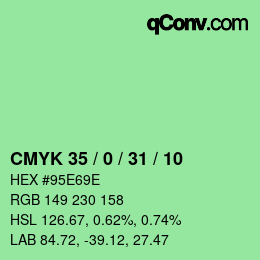 Color code: CMYK 35 / 0 / 31 / 10 | qconv.com