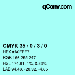 Color code: CMYK 35 / 0 / 3 / 0 | qconv.com