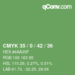 Color code: CMYK 35 / 0 / 42 / 36 | qconv.com