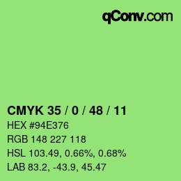 Código de color: CMYK 35 / 0 / 48 / 11 | qconv.com