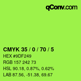 Color code: CMYK 35 / 0 / 70 / 5 | qconv.com