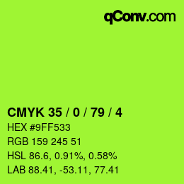 Color code: CMYK 35 / 0 / 79 / 4 | qconv.com