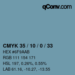 Color code: CMYK 35 / 10 / 0 / 33 | qconv.com