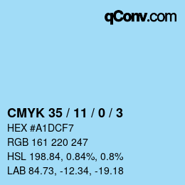 Código de color: CMYK 35 / 11 / 0 / 3 | qconv.com