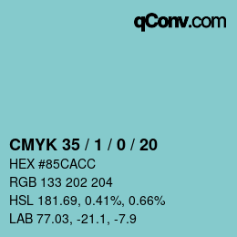 Color code: CMYK 35 / 1 / 0 / 20 | qconv.com