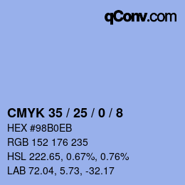 Color code: CMYK 35 / 25 / 0 / 8 | qconv.com