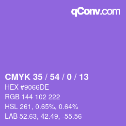 Color code: CMYK 35 / 54 / 0 / 13 | qconv.com