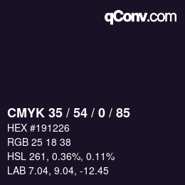 Código de color: CMYK 35 / 54 / 0 / 85 | qconv.com