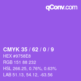 Color code: CMYK 35 / 62 / 0 / 9 | qconv.com