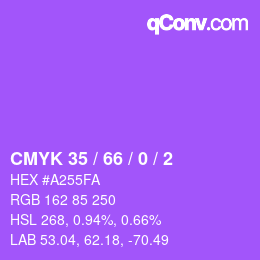 Farbcode: CMYK 35 / 66 / 0 / 2 | qconv.com