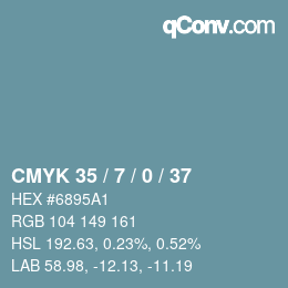 Código de color: CMYK 35 / 7 / 0 / 37 | qconv.com