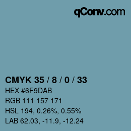 Color code: CMYK 35 / 8 / 0 / 33 | qconv.com