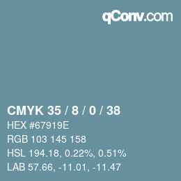 Color code: CMYK 35 / 8 / 0 / 38 | qconv.com