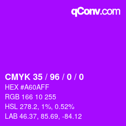 颜色代码: CMYK 35 / 96 / 0 / 0 | qconv.com