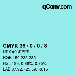 Color code: CMYK 36 / 0 / 0 / 8 | qconv.com